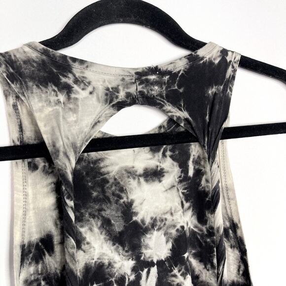Urban Outfitters Medium Black Gray Tie Dye Keyhole Back Tank Top Dress Crew Neck - Picture 6 of 10